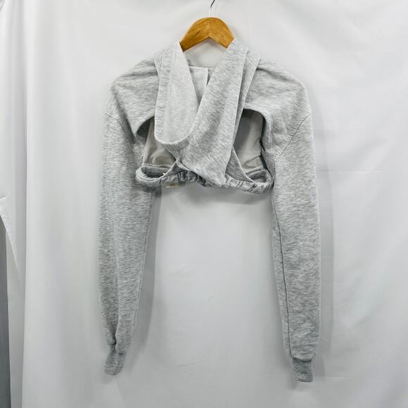 For love & lemons gray sweatshirt bra & hoodie Set - Picture 6 of 6